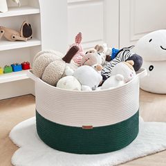 棉绳大号脏衣篮编织脏衣篓衣服收纳筐毛绒玩具收纳桶储物篮子