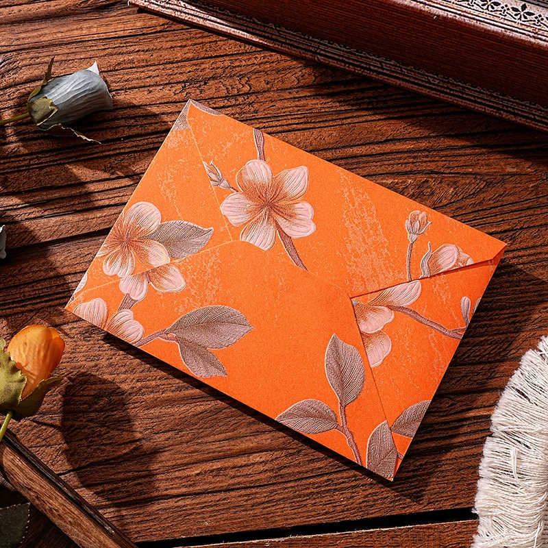 Retro space-time cloud brocade 3D envelope, small size, B6, trial pack, elegant floral design, 优耐