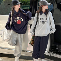 女童春秋装卫衣2025新款洋气超好看时髦儿童卫衣秋装polo翻领上衣