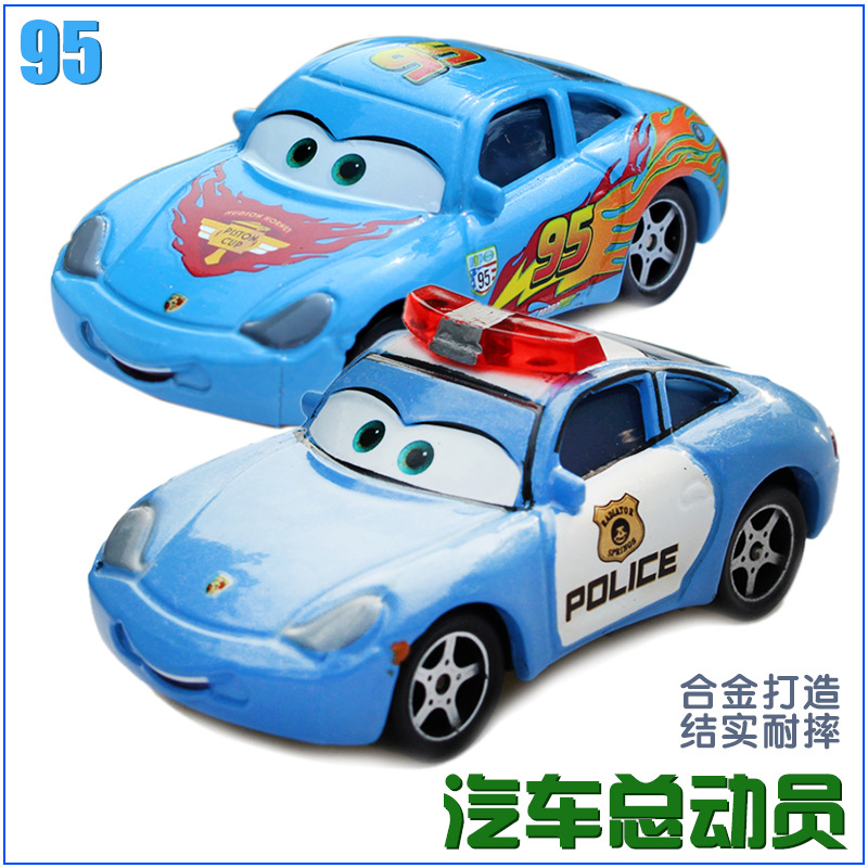 Car Mater Police Car Sally Racing Couple Sally Alloy Children's Toy Car Model Gift