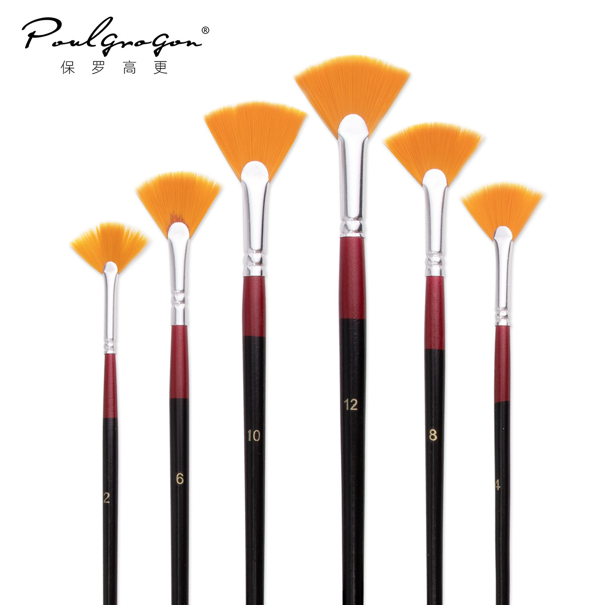 Transfronterizo 6 conjuntos de pinceles de madera de nylon pinturas de arte pinturas de tinta de agua mezcladas pinceles de aceite de acrílico