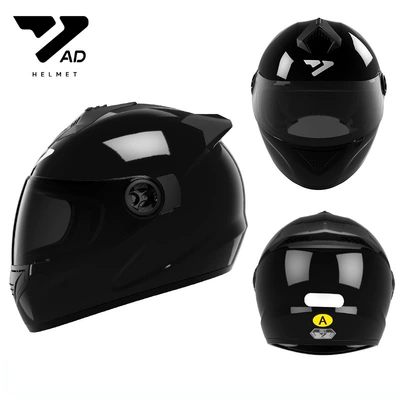 Motosiklet kaskı (dəbilqə) — Safety Helmets, Factory Wholesale - bright-black-black-tea-mirror-high-definition-mirror-m-code