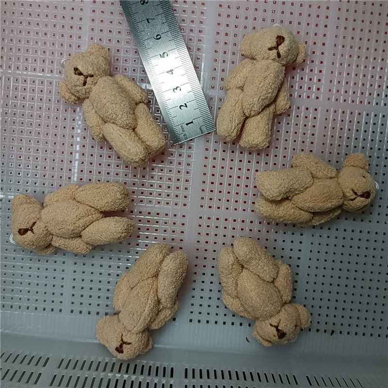 6cm albaricoque Oso de terciopelo perla