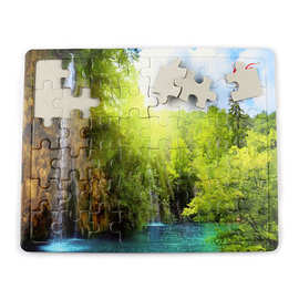 儿童玩具益智趣味拼图100片以内 纸质礼品玩具 灰板纸拼图