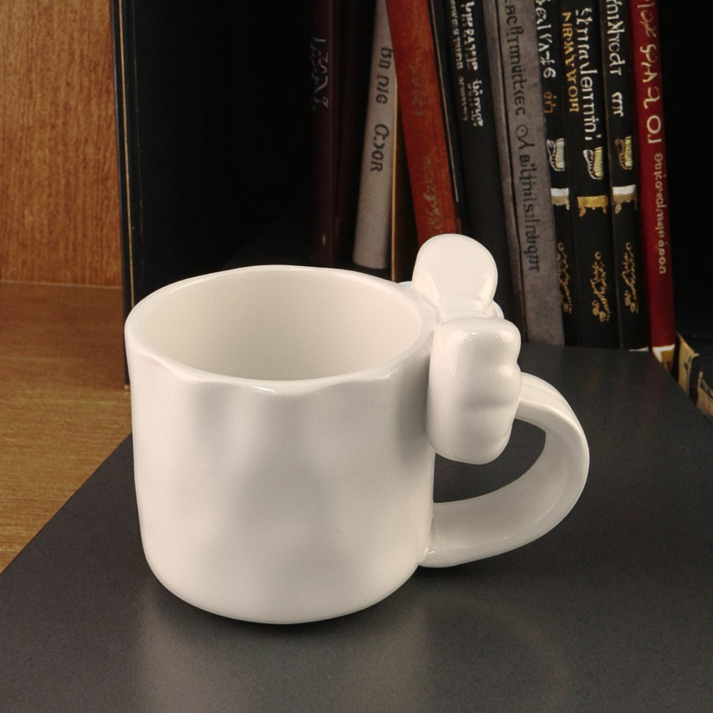 Princesa en fuga arco blanco puro taza de cerámica DIY taza de cerámica de alto valor de diseño creativo taza de cerámica de nicho
