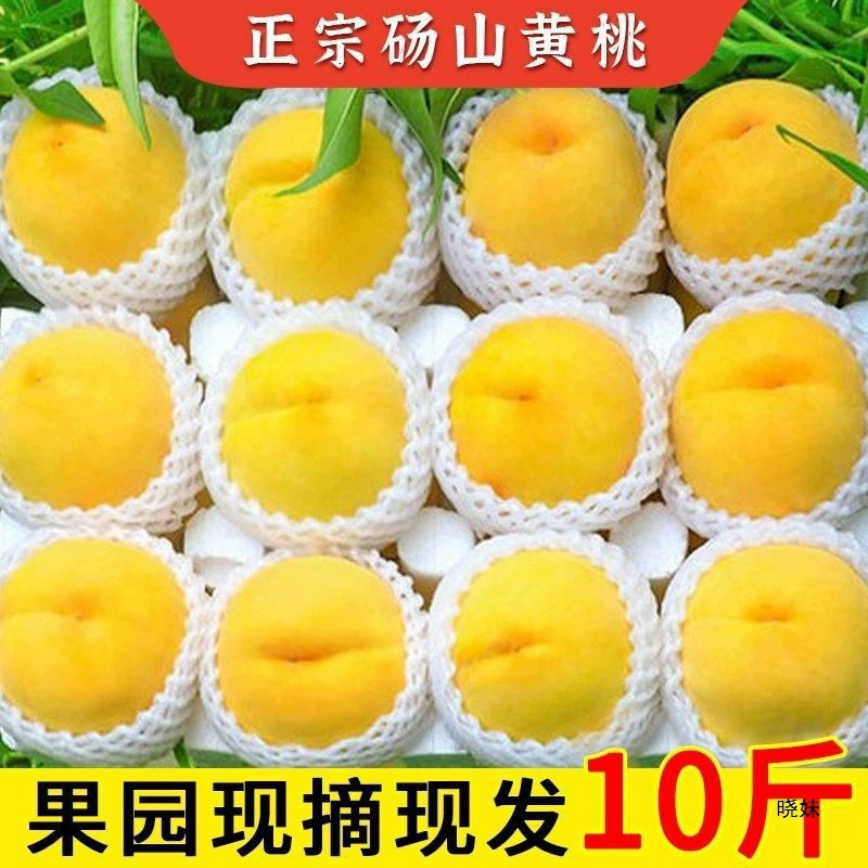 Jinxiu Huangtou Pure Sweet Большой желтый персик Свежие фрукты Персик Хрустящий сладкий пушистый персик Целая коробка.