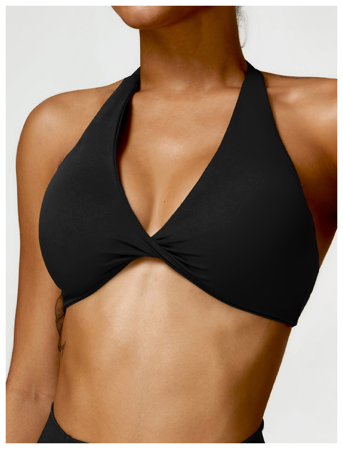91g Weight Sleeveless Sleeve Length Nylon, Spandex Fabric Type Short Top Length Vest Tops Type Fitness, Running Occasion Halter Neck Neckline Solid Color Pattern Sports Style Sports Solid Color Nylon Spandex Halter Neck Active Tops Vest 27