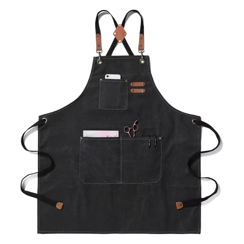 Delantal de Trabajo de Poliéster y Algodón, Impermeable, Antiaceite, Ajustable, para Cocina y Jardinería
