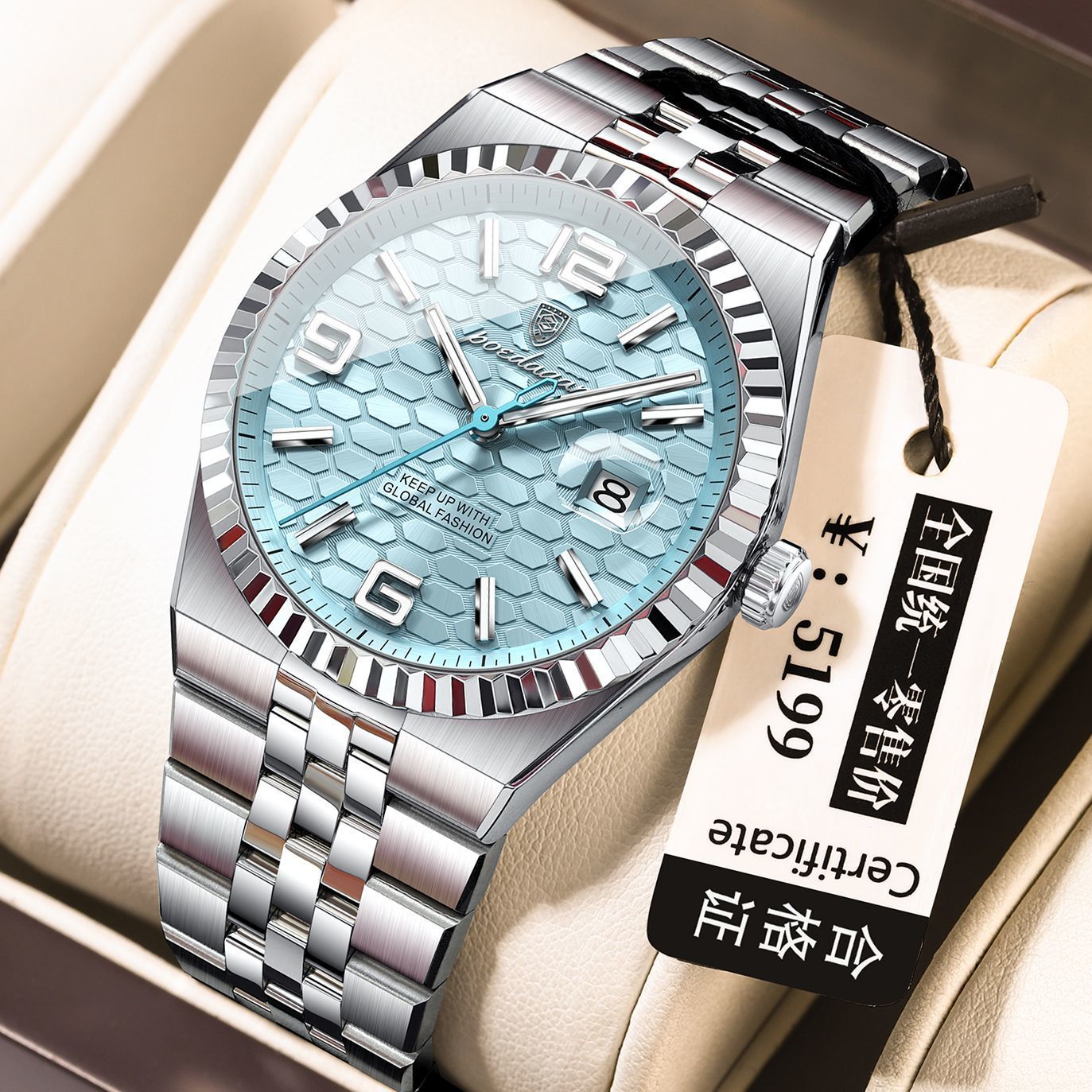 Swiss Men's Watch Luminous Waterproof 2025 New Men's Watch Calendar Fashion High-End Business Quartz Men's Watch