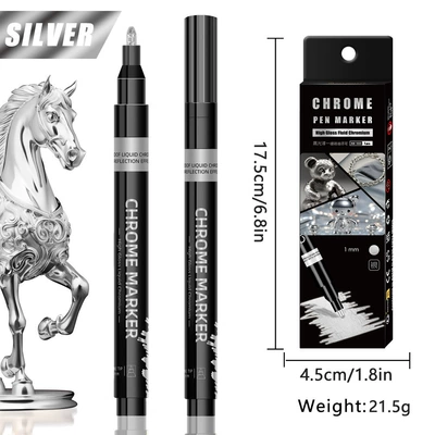 Avtomobil boya qələmləri Coloring Pen Cost-Effective Reflective Electroplating - 1000silver