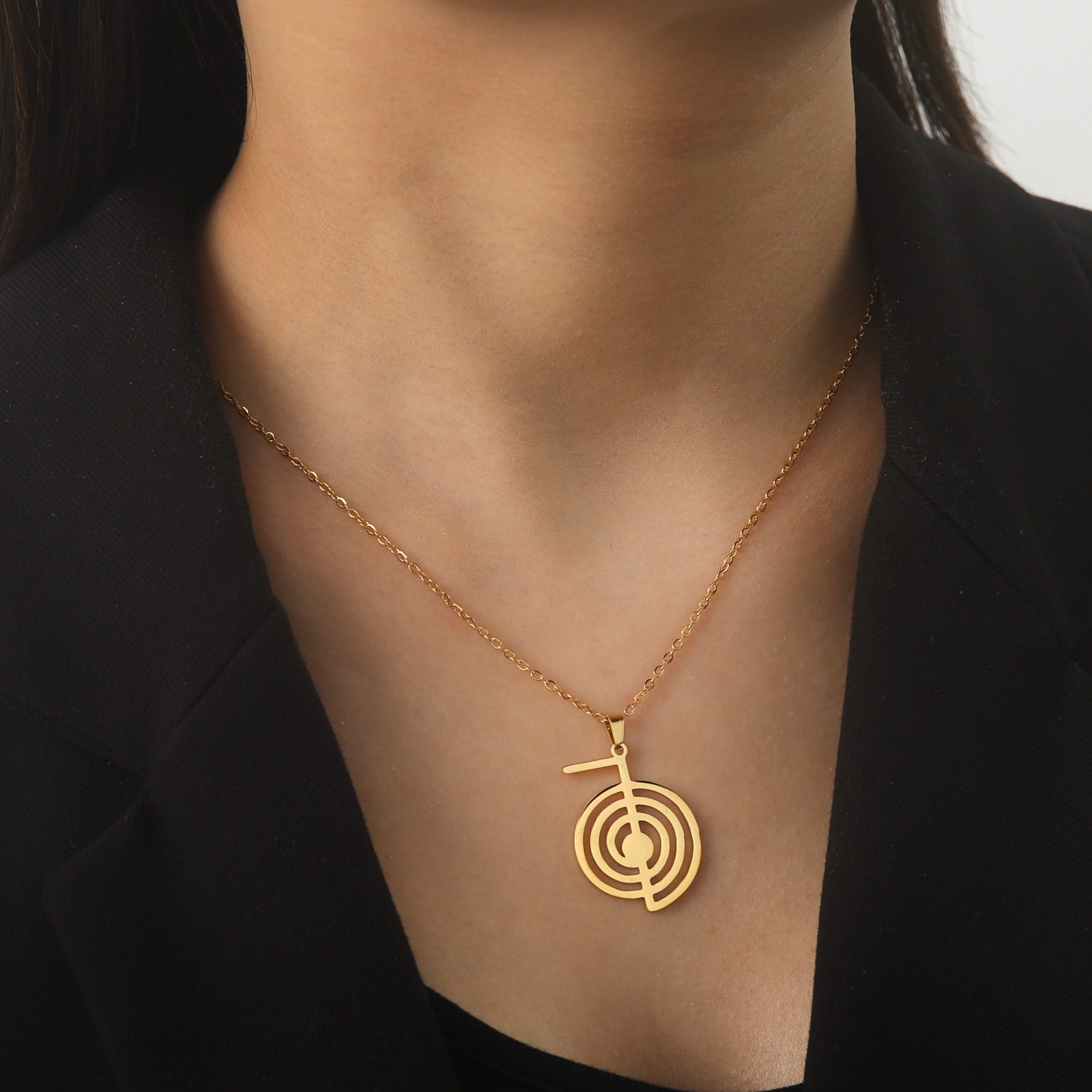 Geometric Spiral Pendant 2