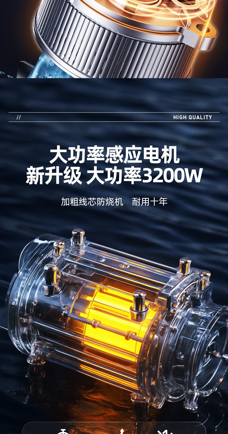 Suitable for car wash machines, 220V high-pressure water gun, household high-power portable car cleaning tool, water pump cleaning machine