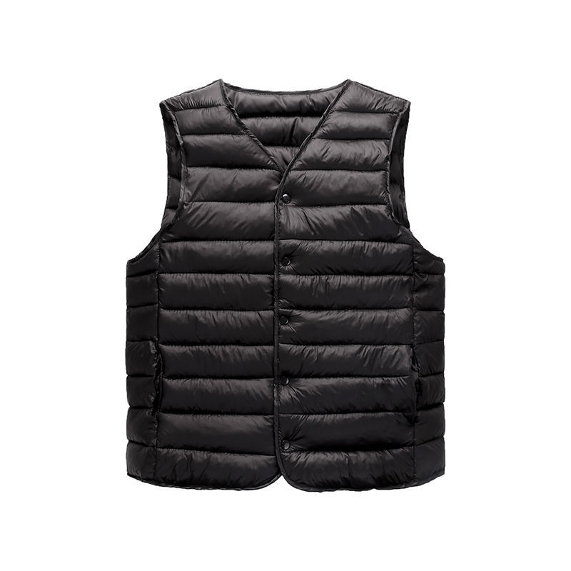 New Men's lightweight vest middle-aged and elderly down cotton waistcoat autumn and winter warm vest adult casual winter clothes