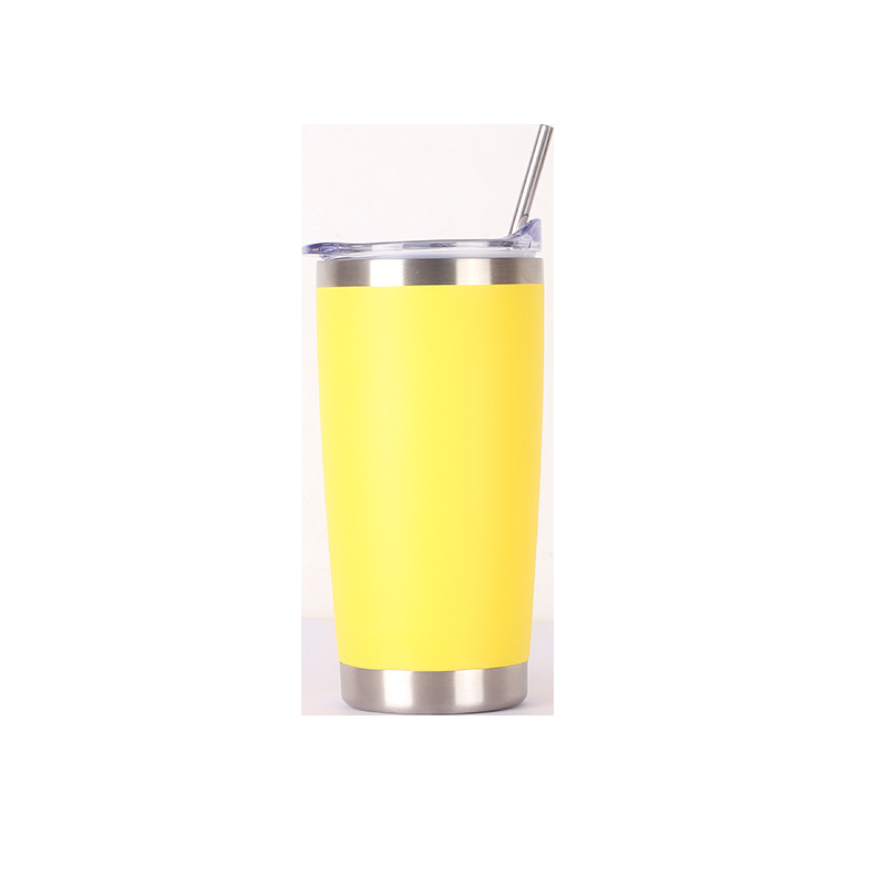 20 vasos térmicos con forma de coche, vasos de cerveza con aislamiento al vacío de acero inoxidable 304 con pajita, portátiles y a prueba de fugas.