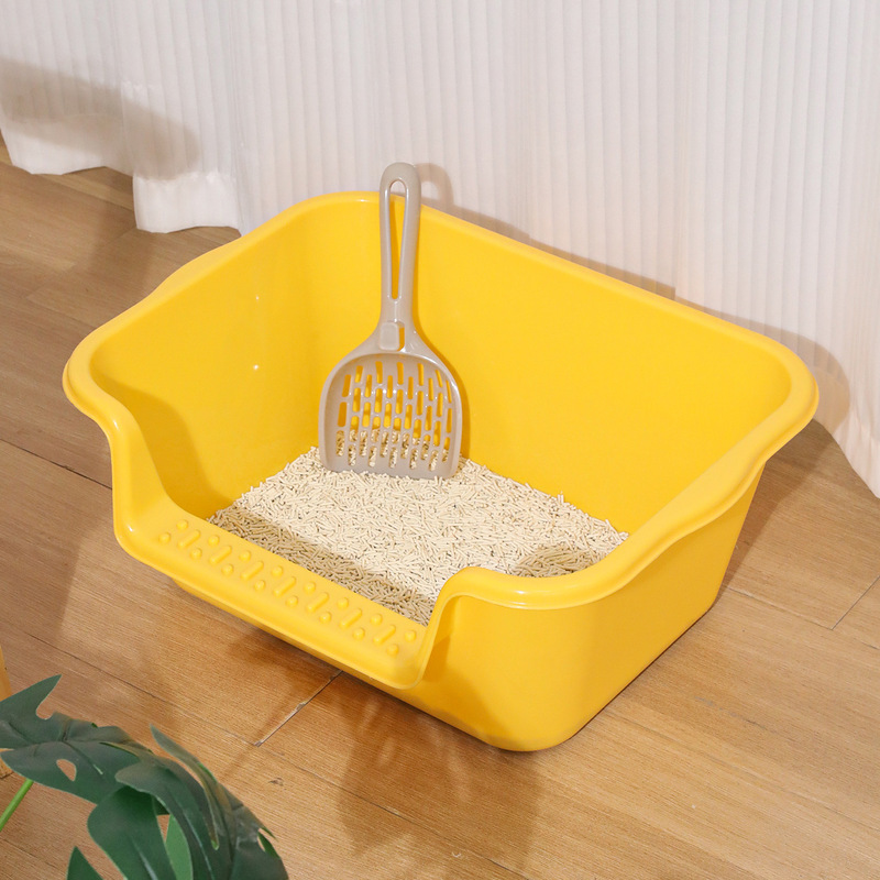 半閉鎖猫砂盆特大サイズの外はね防止猫トイレは高いフェンスを深めます。|undefined