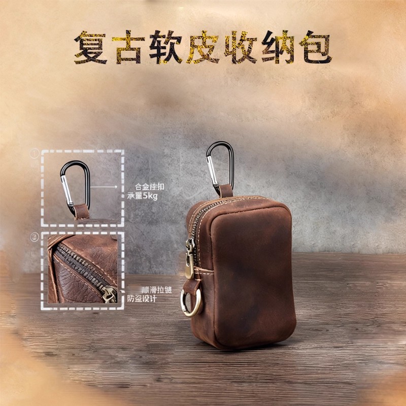 Original Pu Leather Cosmetics Bag, Coin Purse, Card Holder, Belt Bag, Running Sports Mini Hanging Bag, Casual Key Bag Original Pu Leather Cosmetics Bag, Coin Purse, Card Holder, Belt Bag, Running Sports Mini Hanging Bag, Casual Key Bag