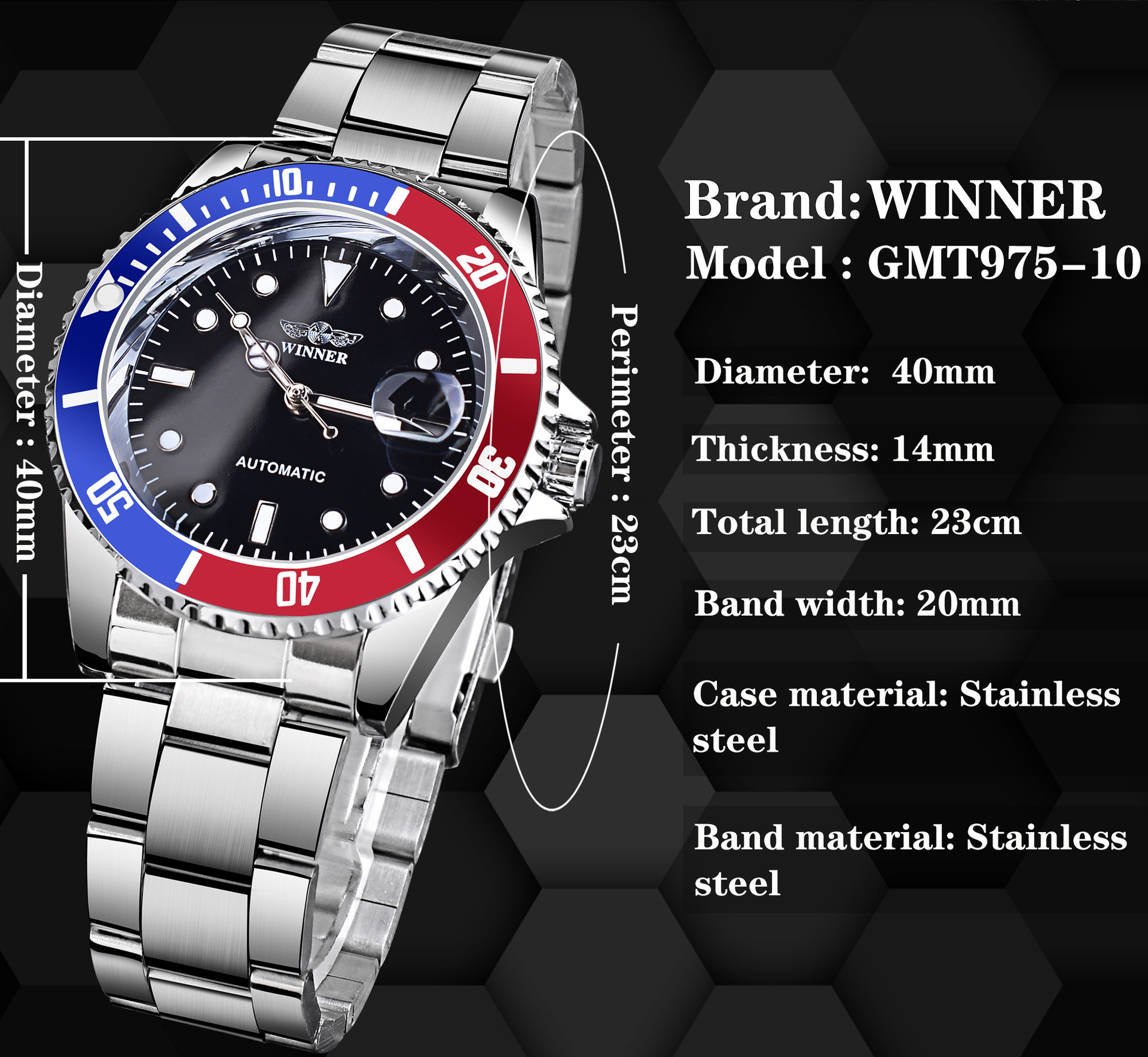 Men's Automatic Mechanical Watch With Stainless Steel Strap_voghion.com