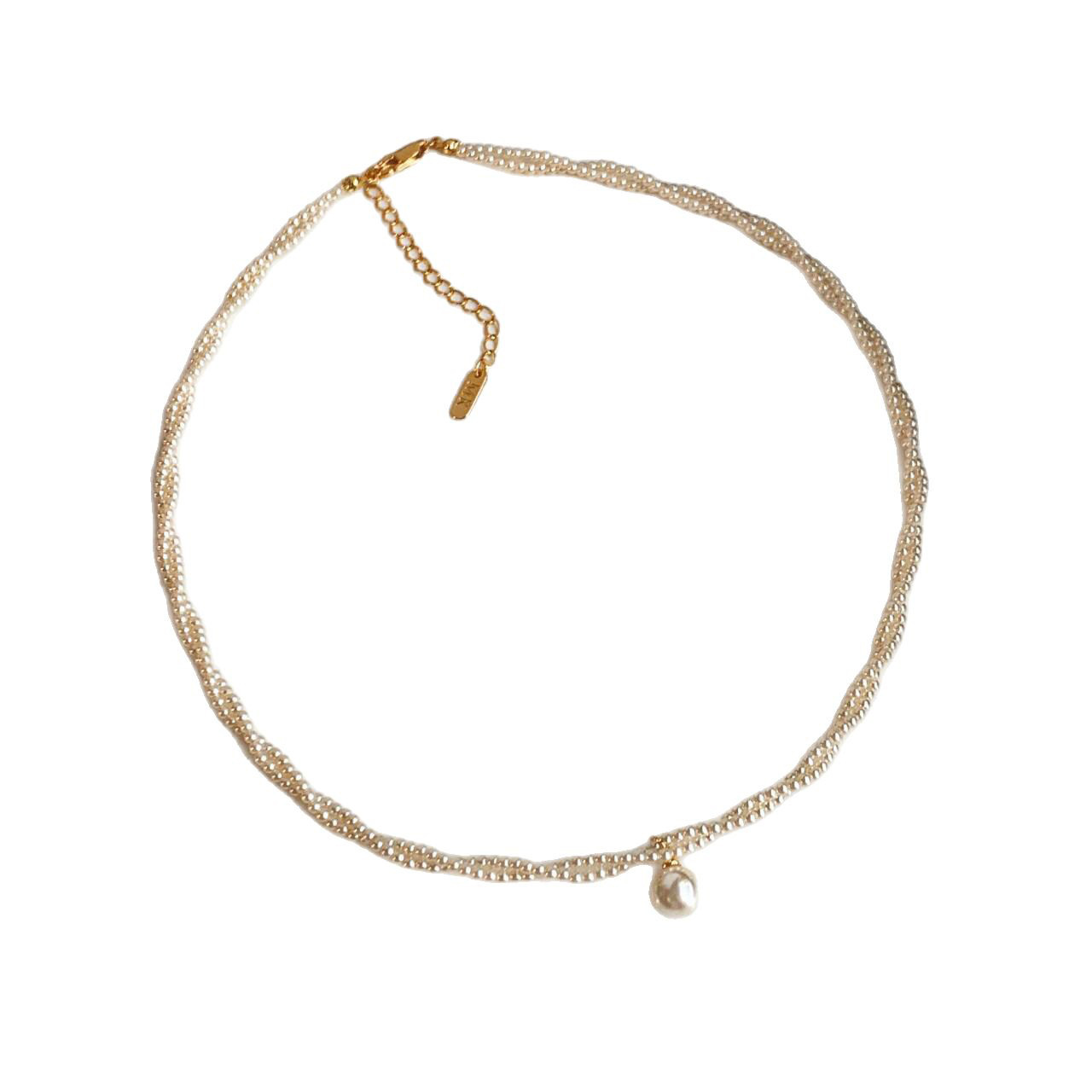 Collar de capas bicolor cadena delicada minimalista oro y plata_voghion.com