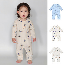 2025秋冬ins婴儿A类套头连体衣秋冬宝宝亲肤长袖无骨爬服纯棉