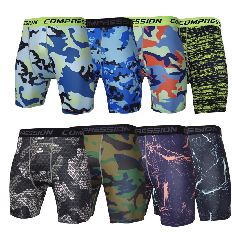 Tight Sports Shorts Men's Moisture-wicking Quick-drying Fitness Pants Running Training Camouflage Shorts Base Quick-drying Pants