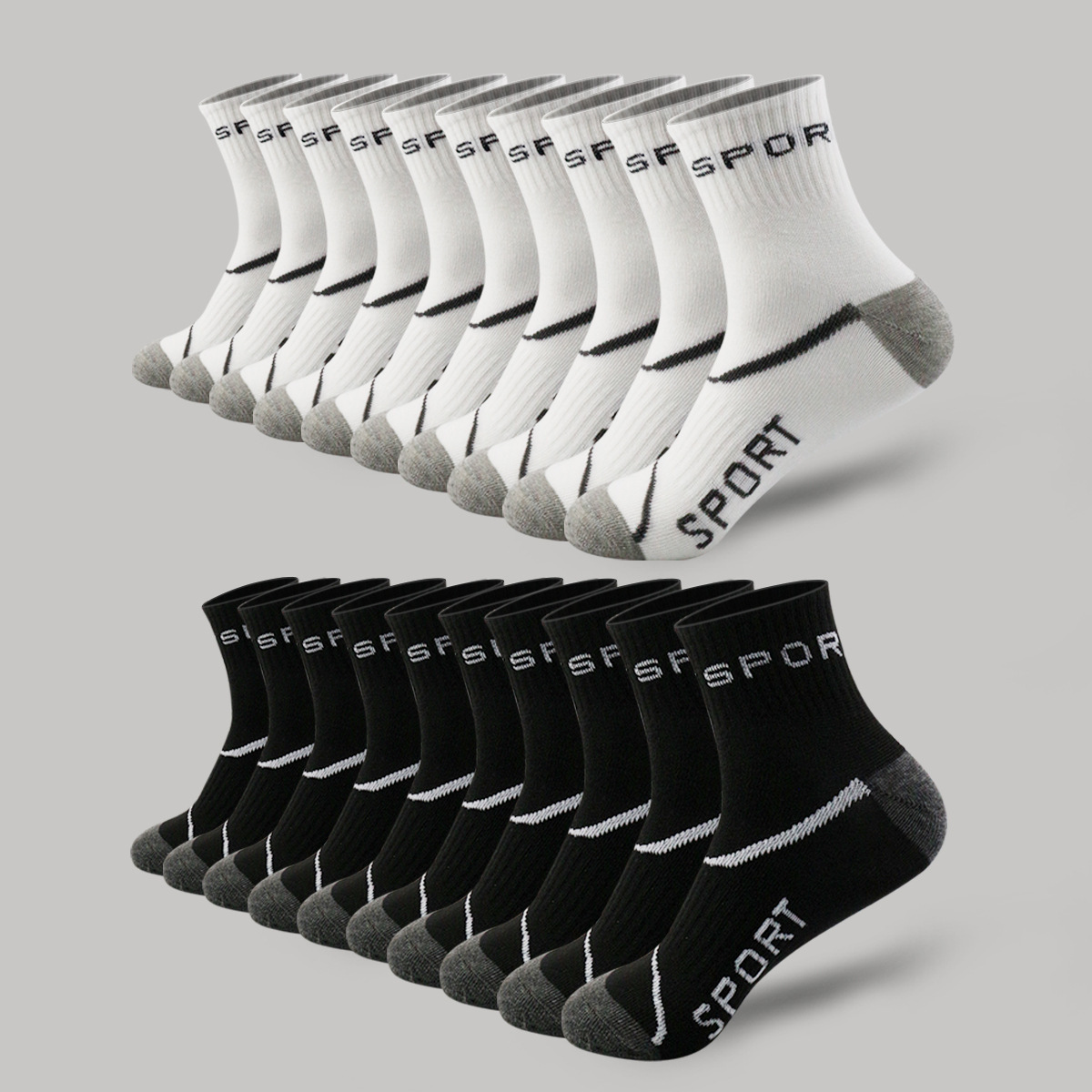 Temu Cross-Border Autumn and Winter New Men's Thick Mid-Calf Socks Versatile Xiyin Winter Thick Men's Socks