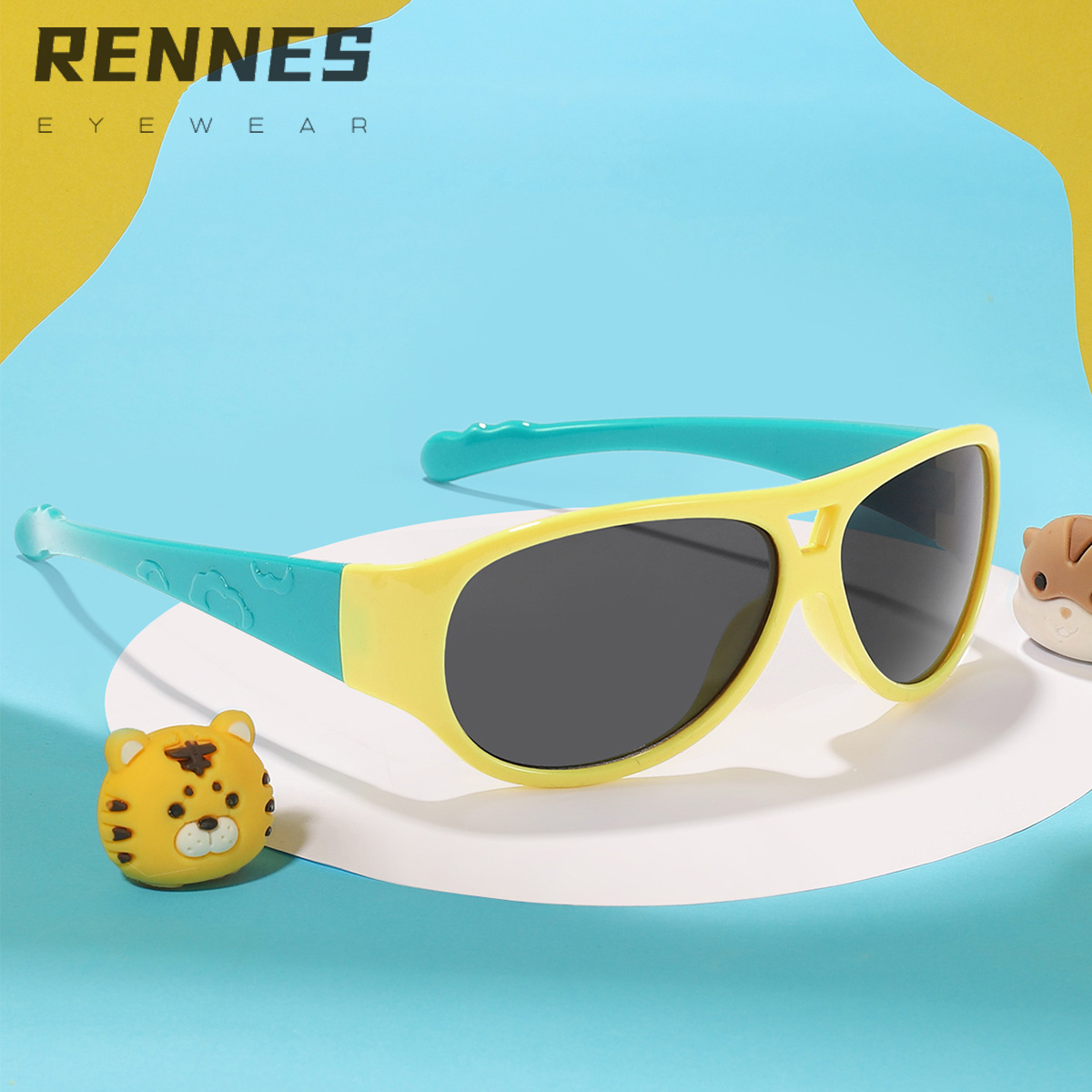 Gafas gafas de sol para niños y niñas gafas de sol de verano a prueba de rayos UV gafas de sol piloto de doble haz de moda