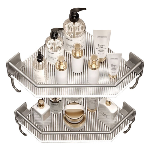 Bathroom corner triangular shelf without punching bathroom acrylic toilet wall wall-mounted bathroom storage
