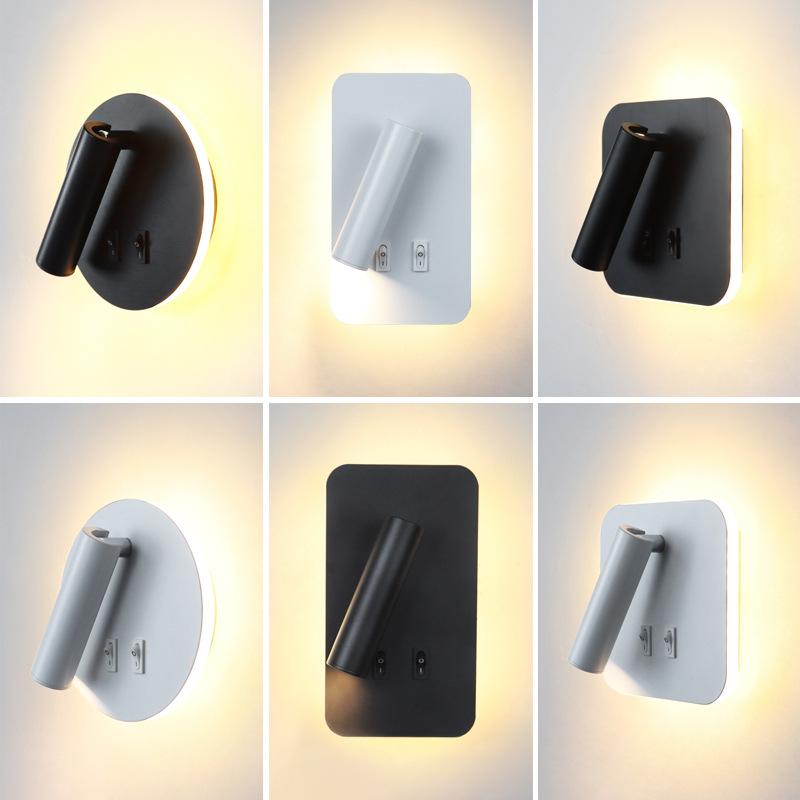 Interruptor moderno lujoso sala de estar dormitorio cabecera de cama pared de fondo creativa decoración doméstica minimalista transfronteriza lámpara de pared LED