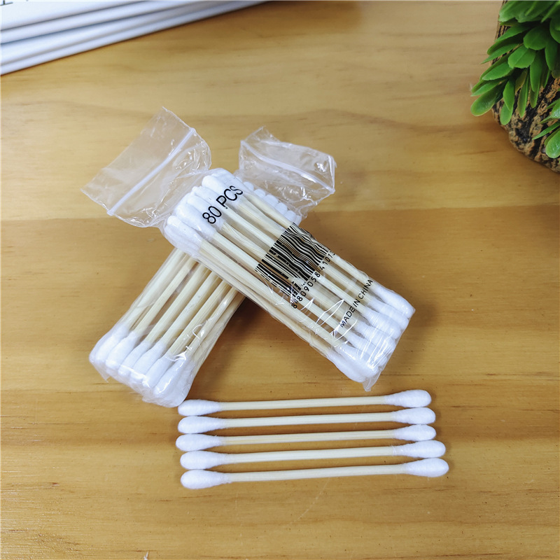 Double-sided disposable cotton swabs