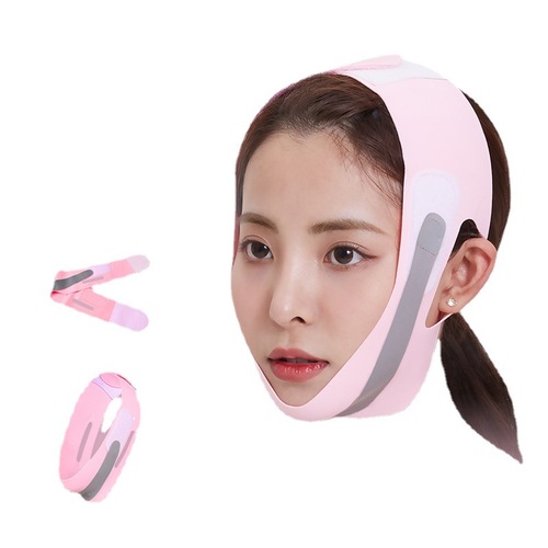 Pink face slimming tool, tightening small V face, double chin, nasolabial folds, women's mask, facial slimming bandage
