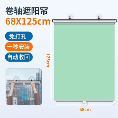 Sun shade | Roller Curtain Balcony Window - full-blackout-sunshade-silver-outside-and-green-inside-68125