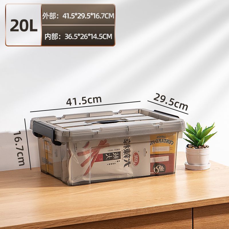 Caja de almacenamiento de Chenning gran capacidad caja de acabado de plástico transparente cubierta caja de almacenamiento de ropa doméstica