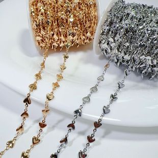 DIY Chain Iron Love Handmade Chain Simple High Color Preservation Love Chain Antique Hair Accessories Necklace Bracelet Accessories