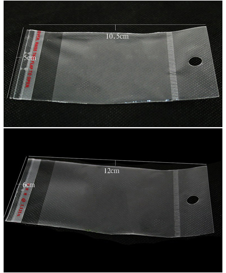 3g Weight Jewelry bag Jewelry Making Type Jewelry Packaging Bags Classification 200 Pieces Per Pack Quantity 200 Pieces Per Pack Plastic Basic Simple Style Transparent Jewelry Packaging Bags