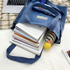 Trend bag strap, shoulder bag for leisure, Japanese shopping bag, capacious linen bag, Korean style