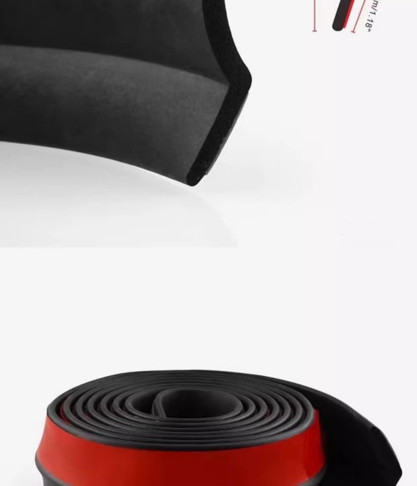Modified car universal lower skirt side skirt anti-scratch strip front shovel bumper size surrounding front lip rubber anti-collision strip