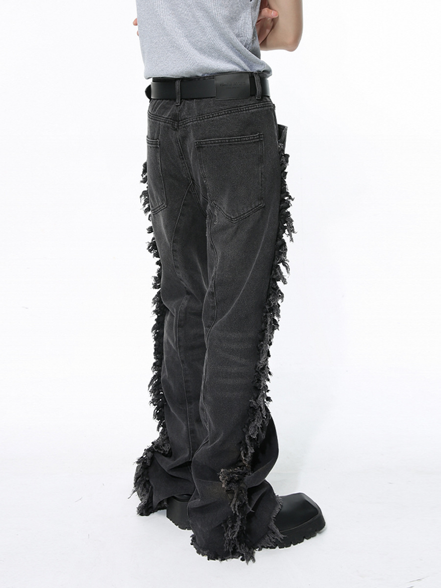 Mtlclothes ropa de Hombre | 2024 primavera nuevo nicho lado cepillado borde costura diseño jeans moda