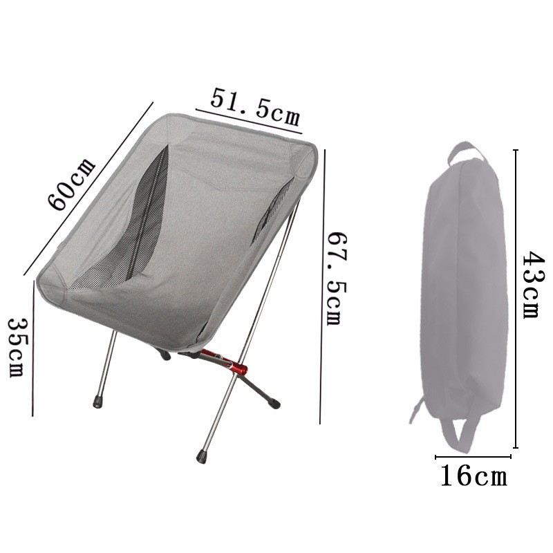 Changha silla plegable al aire libre Silla de pesca portátil camping 7075 aleación de aluminio Silla de Luna