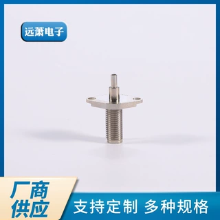 SMA-KF两孔菱形方板母座接头 外螺内孔天线插座子 射频同轴连接器