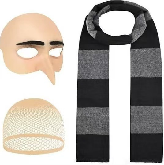Fabricantes al por mayor orejas cortas de Halloween látex baldía cubierta de cabeza sin afeitar espectáculo de gala máscara cospla image 34
