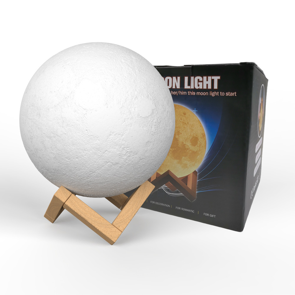 Comercio exterior nueva impresión 3D Luna lámpara de techo de PVC lámpara de noche lámpara de la luna de bricolaje lámpara de techo creativa de vacaciones
