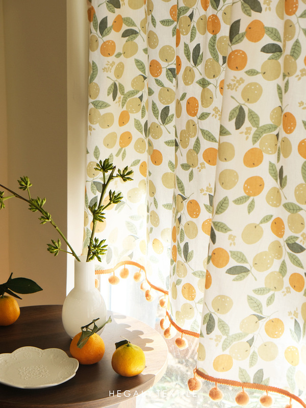 2.35 m wide fruit all-match fabric small fresh door curtain entrance door printed cloth partition curtain decorative cloth fabric