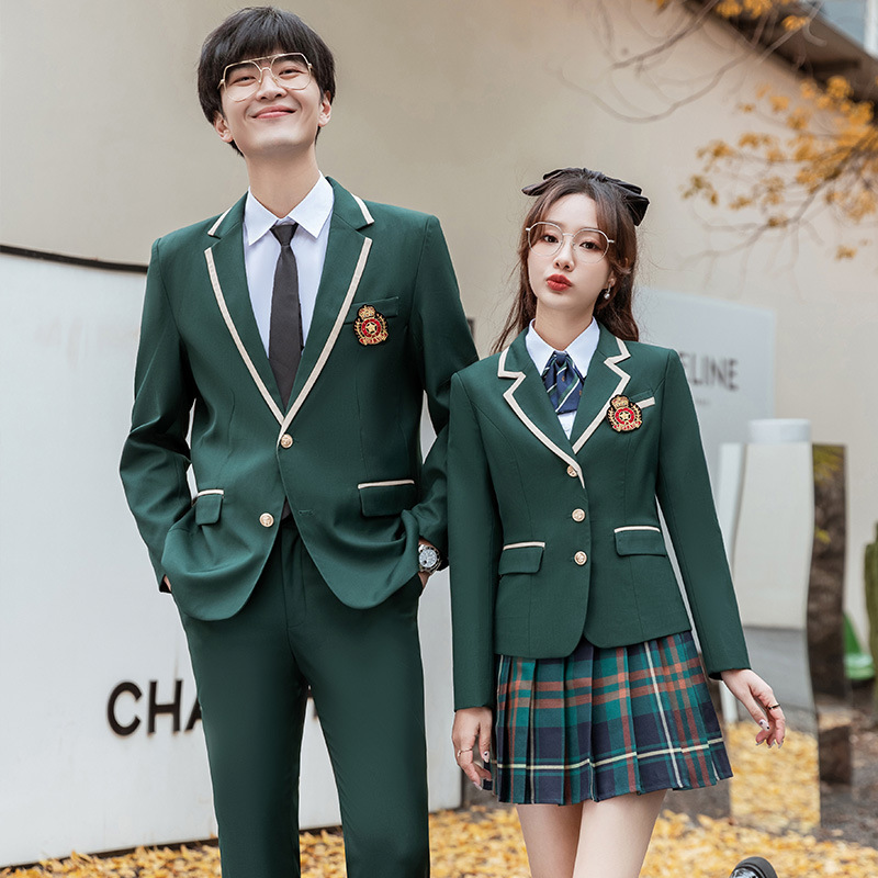 College style JK uniform student school uniform men's and women's long sleeve suit British style kindergarten teacher garden suit College style JK uniform student school uniform men's and women's long sleeve suit British style kindergarten teacher garden suit