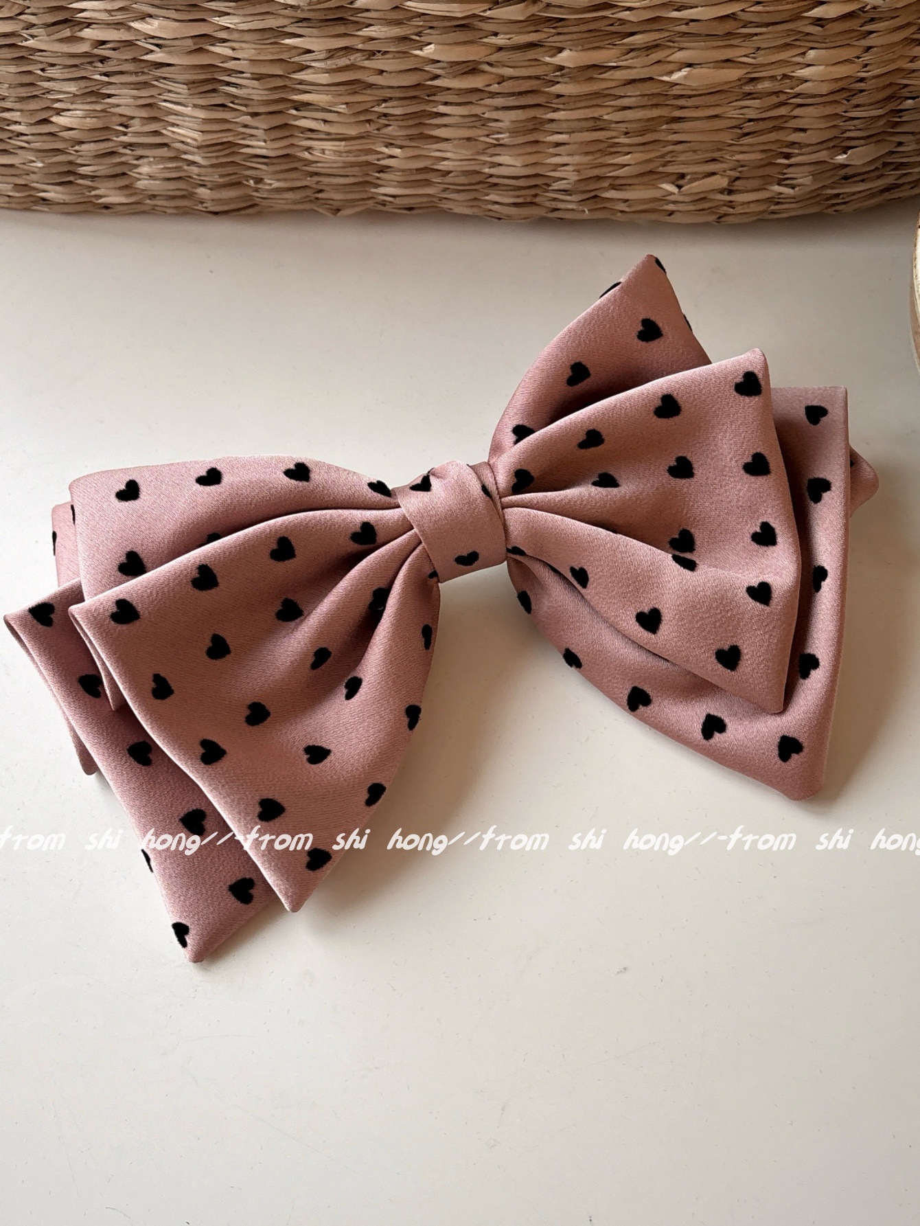 38g Weight Hair Clip Hair Accessories Type 1 Piece Quantity Daily Occasion Cloth Material Heart Shape, Bow Knot Pattern All Seasons Season Women's Gender IG Style, Sweet Style IG Style Sweet Women's Heart Shape Bow Knot Cloth Hair Clip 13