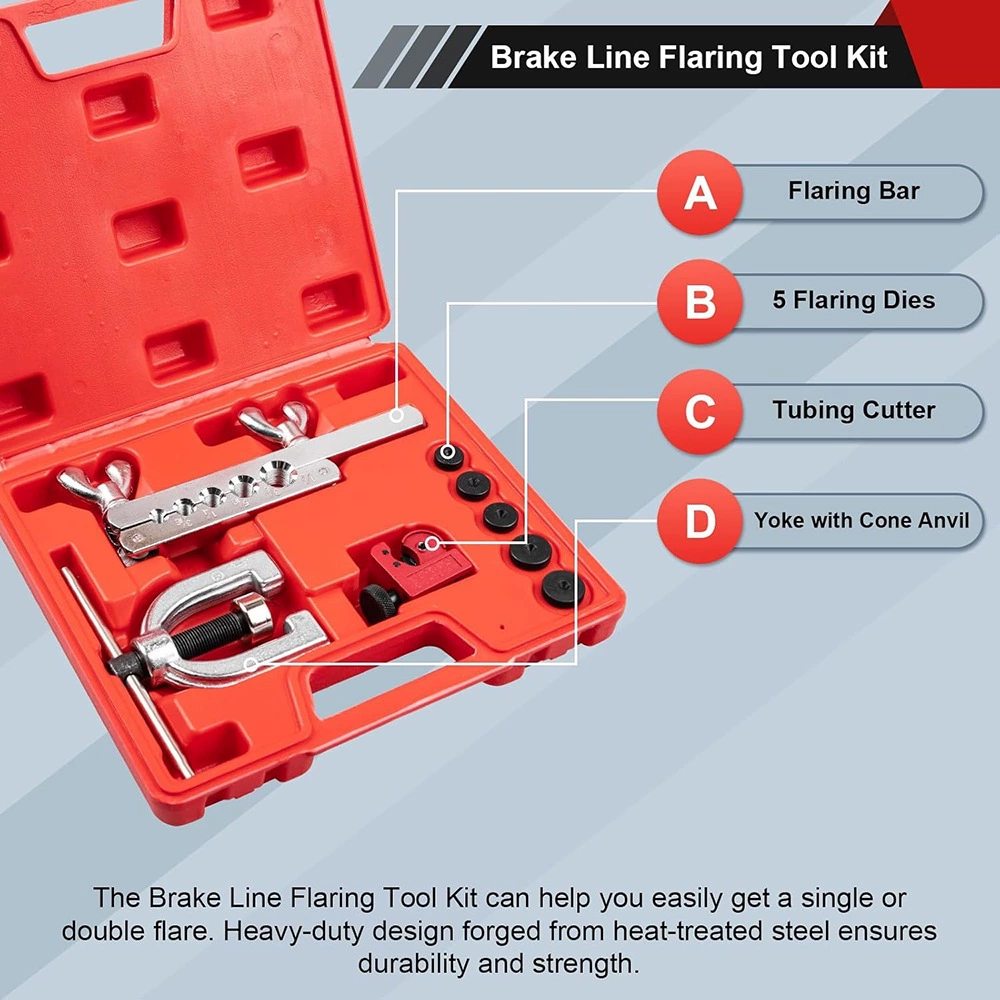 Car brake line tool set, copper pipe reamer, car brake line repair and maintenance tools