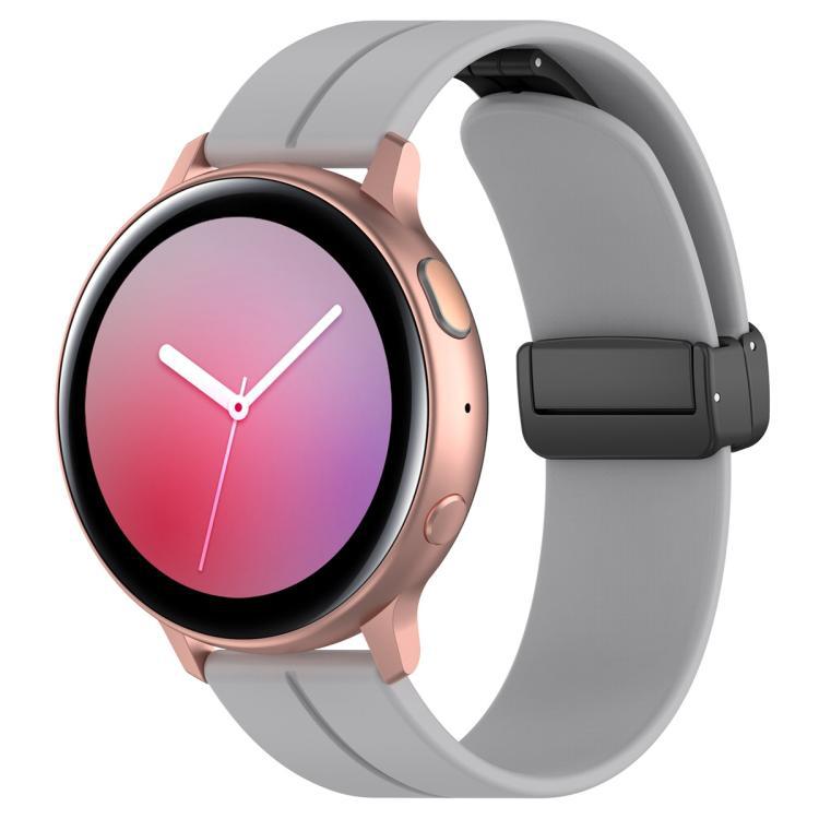 20 / 22mm correa de reloj de silicona con botón negro plegable correa de reloj de negocios ocio impermeable