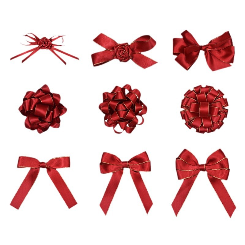 Procesamiento de arco de cinta ropa interior accesorios de decoración diy caja de regalo embalaje arco personalizado