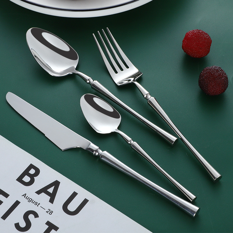 Vajilla occidental 304 cuchillo de acero inoxidable cuchillo y tenedor de cintura pequeña, tenedor y cuchara traje cuchillo de carne y tenedor postre europeo palillos vajilla