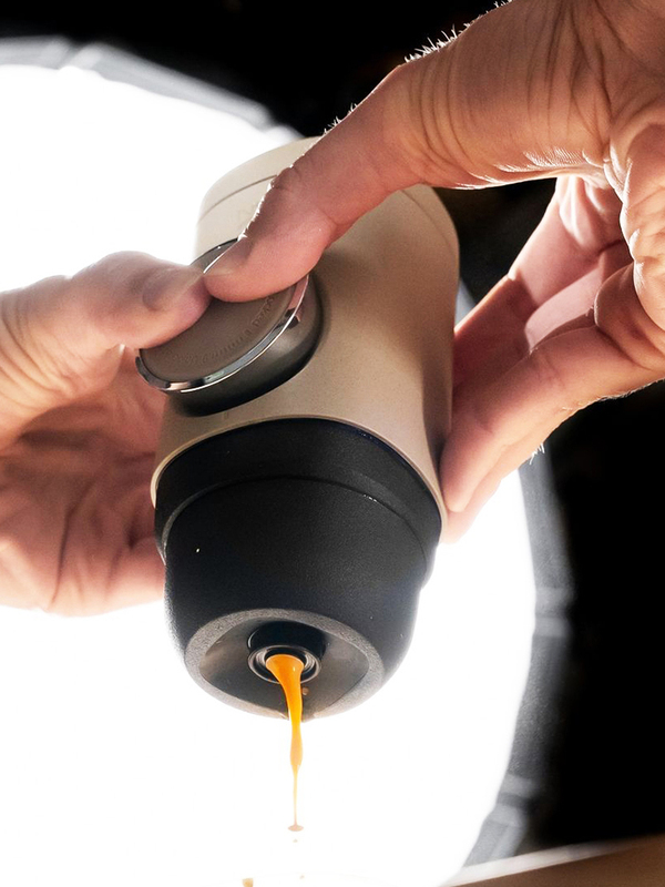 ♔ Mini Ns2 Portable Hand-Pressed Capsule Coffee Machine for Outdoor Camping Manual Espresso On-The-Go