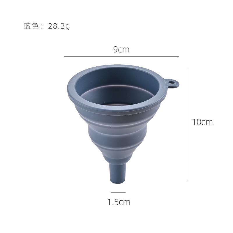 Punto embudo de silicona plegable portátil embudo de cuello largo embudo plegable de silicona pequeño embudo de vino embudo de aceite